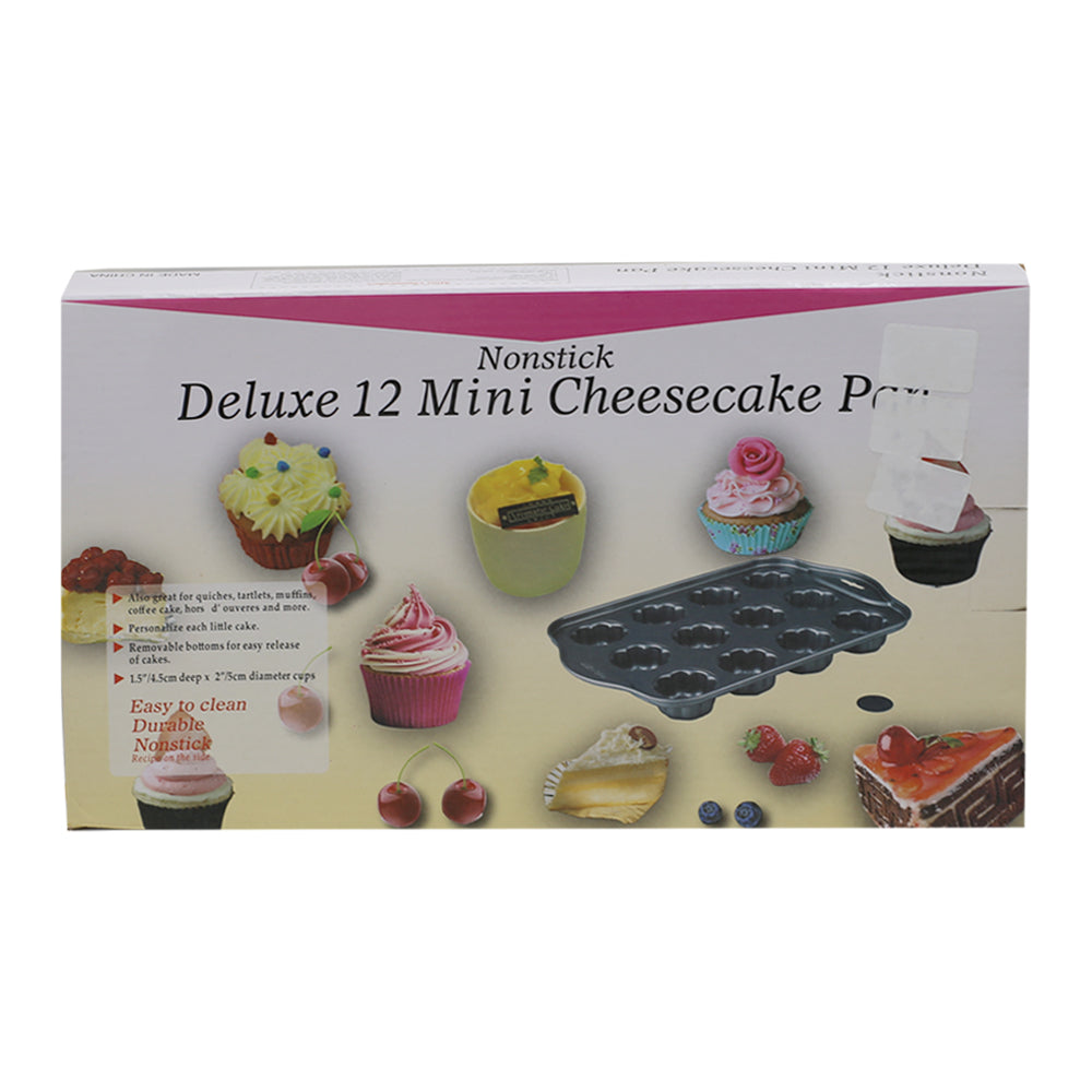 Flower Shape Mini Cheese Cake Pan 12 Cavity Non Stick