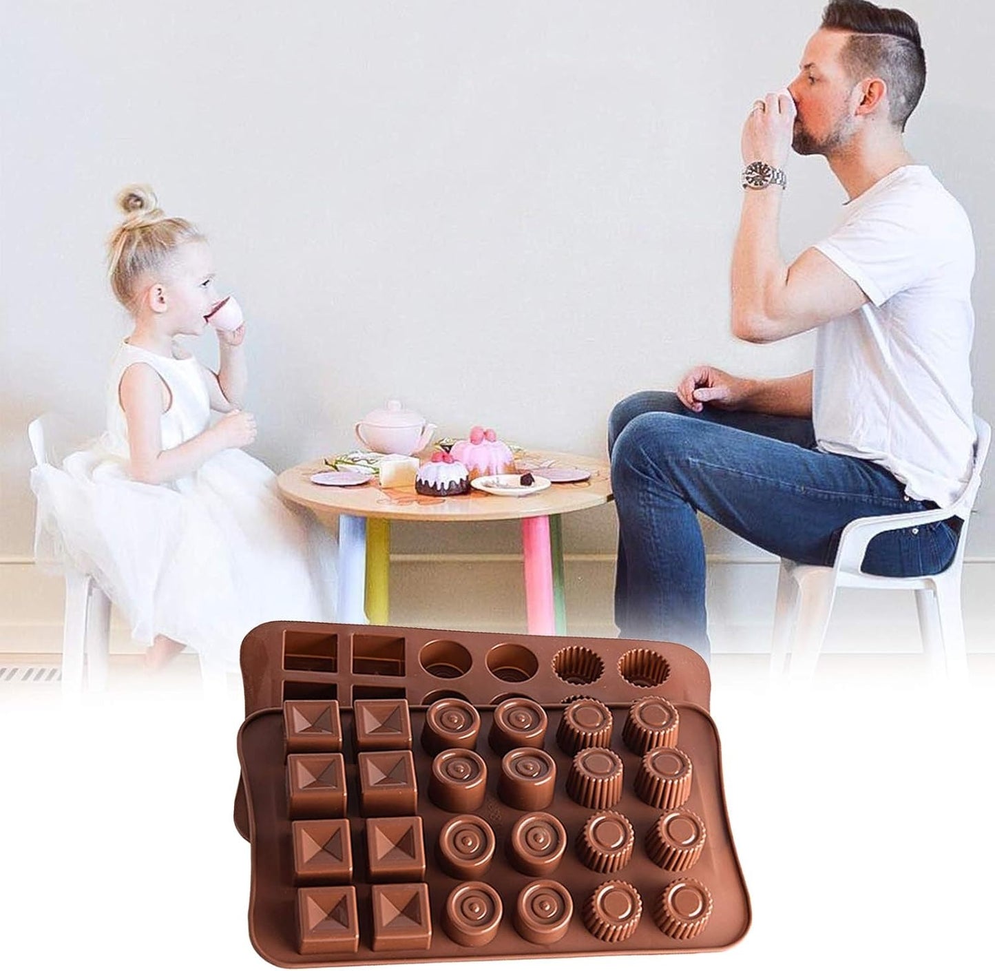 Mix Shapes Silicone Chocolate Mold 24 Cavity