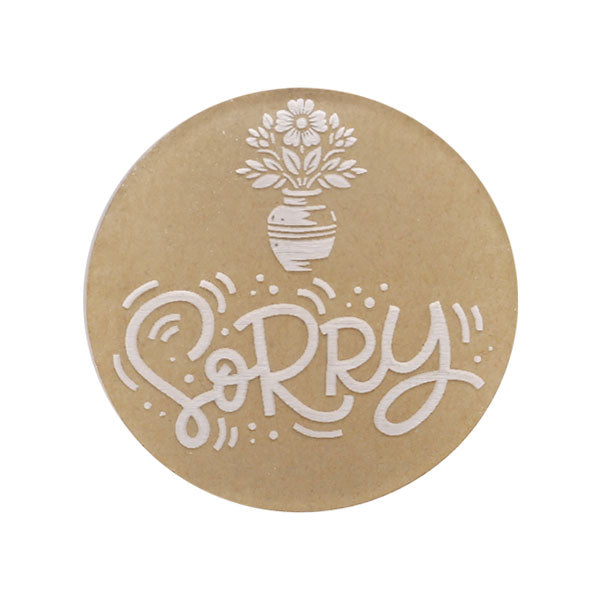 Sorry Fondant Stamp Plastic