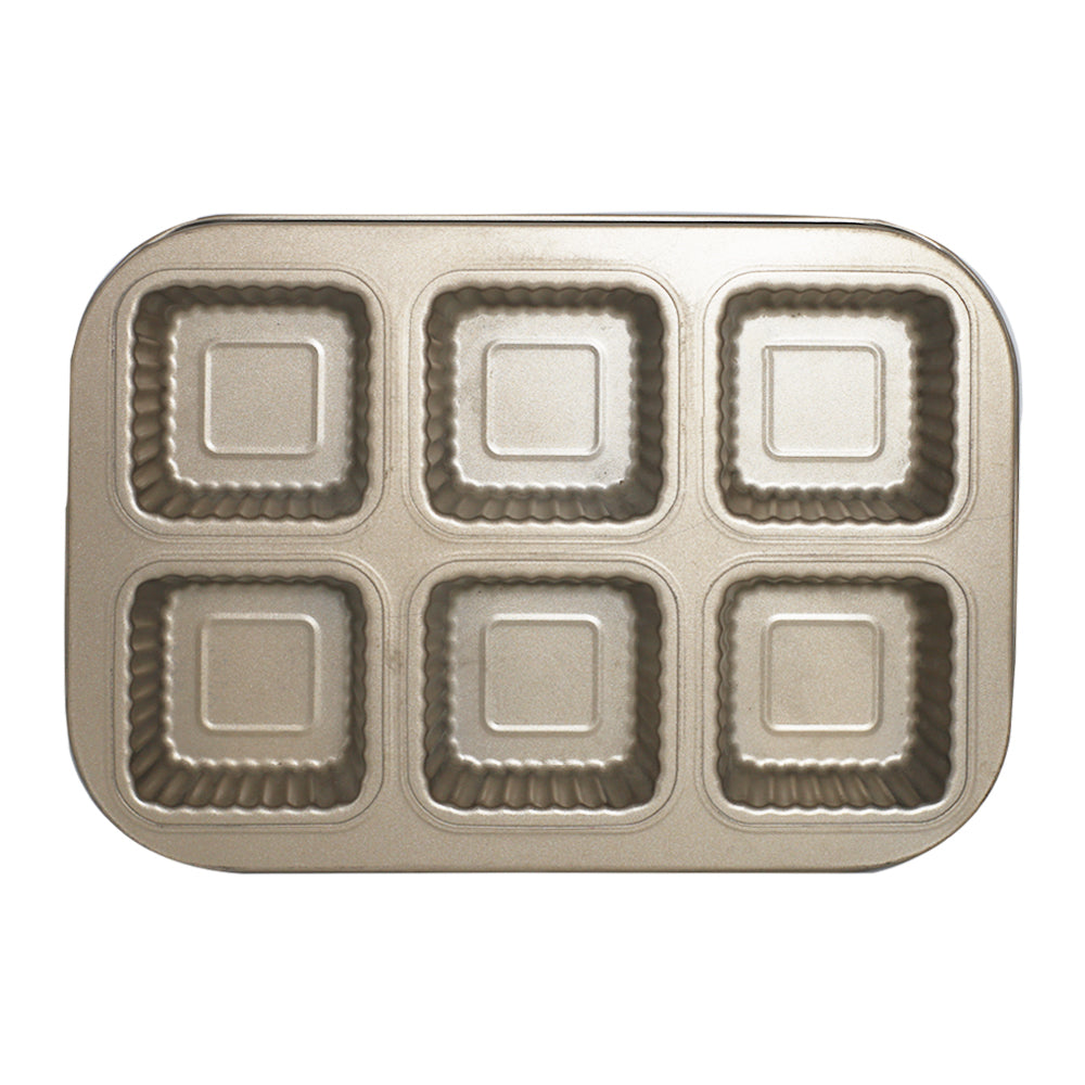 Caramel Muffin Tray Square 6 Cavity