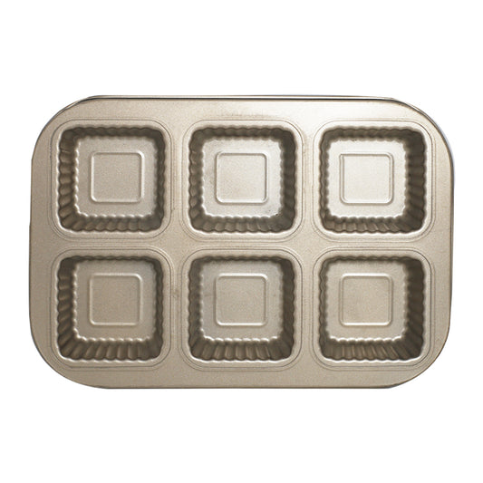 Caramel Muffin Tray Square 6 Cavity