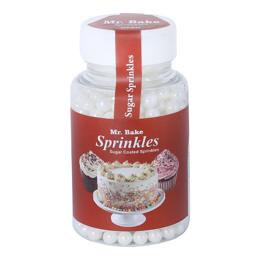 MR Bake Large White Edible Pearl– 90g Jar