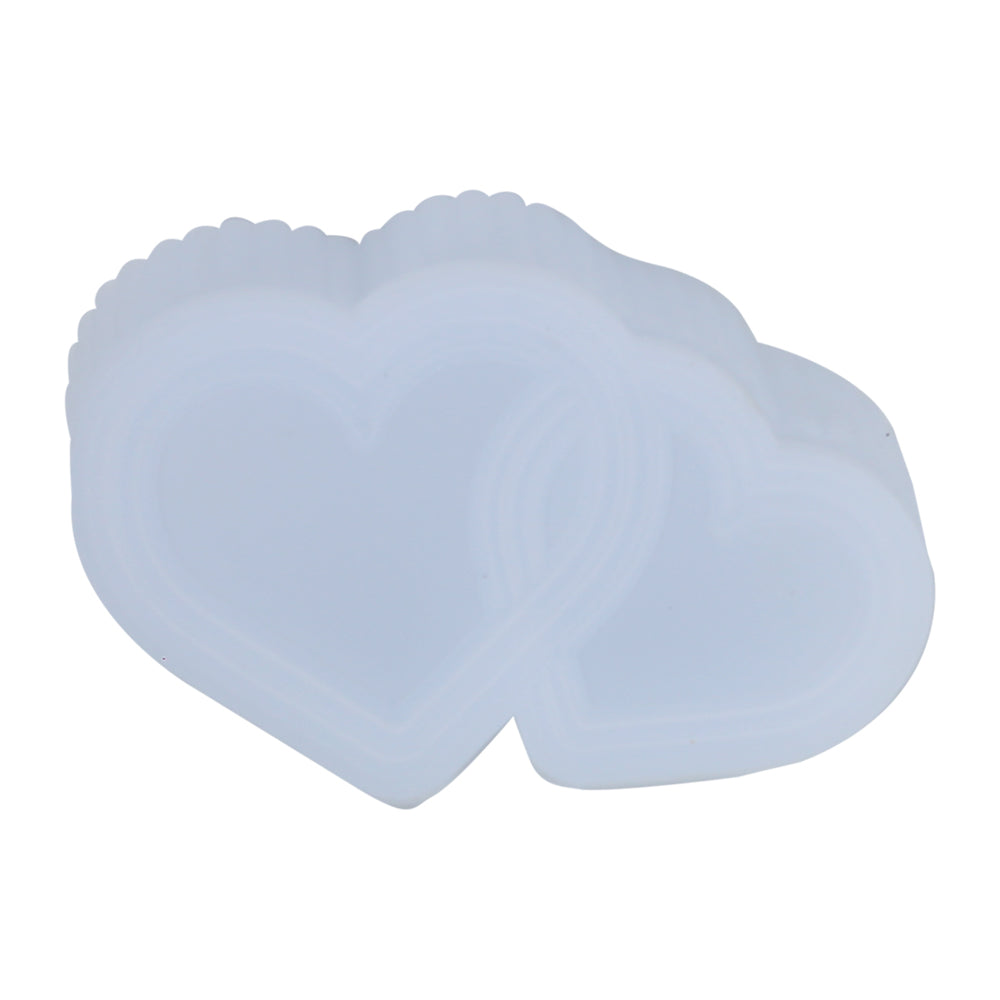 Entwined Heart Silicone Candle Or Fondant Mold 2 Cavity