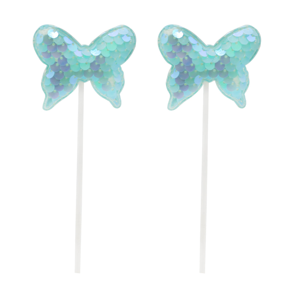 Butterfly Cake Topper Blue 2Pcs Set