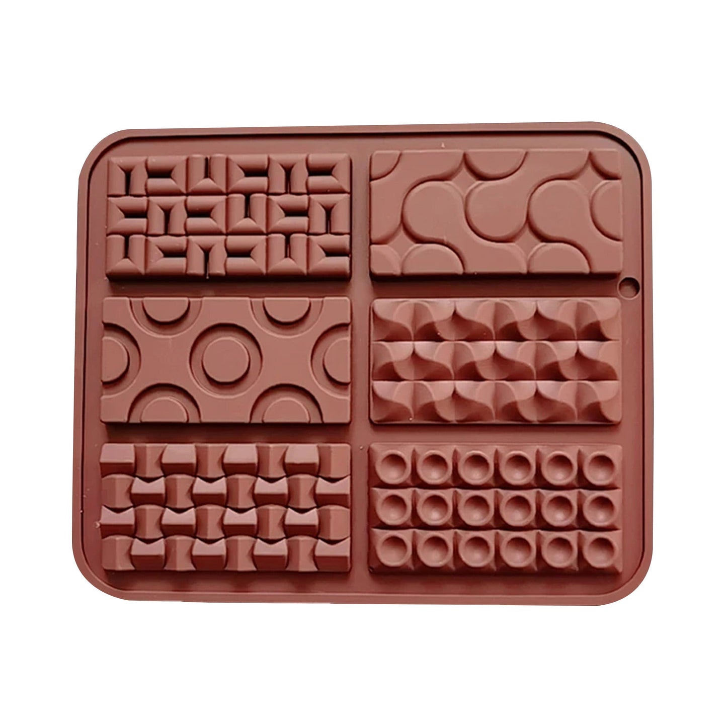 Donut & Multi Designs Mini Chocolate Bars Silicone Mold 6 Cavity