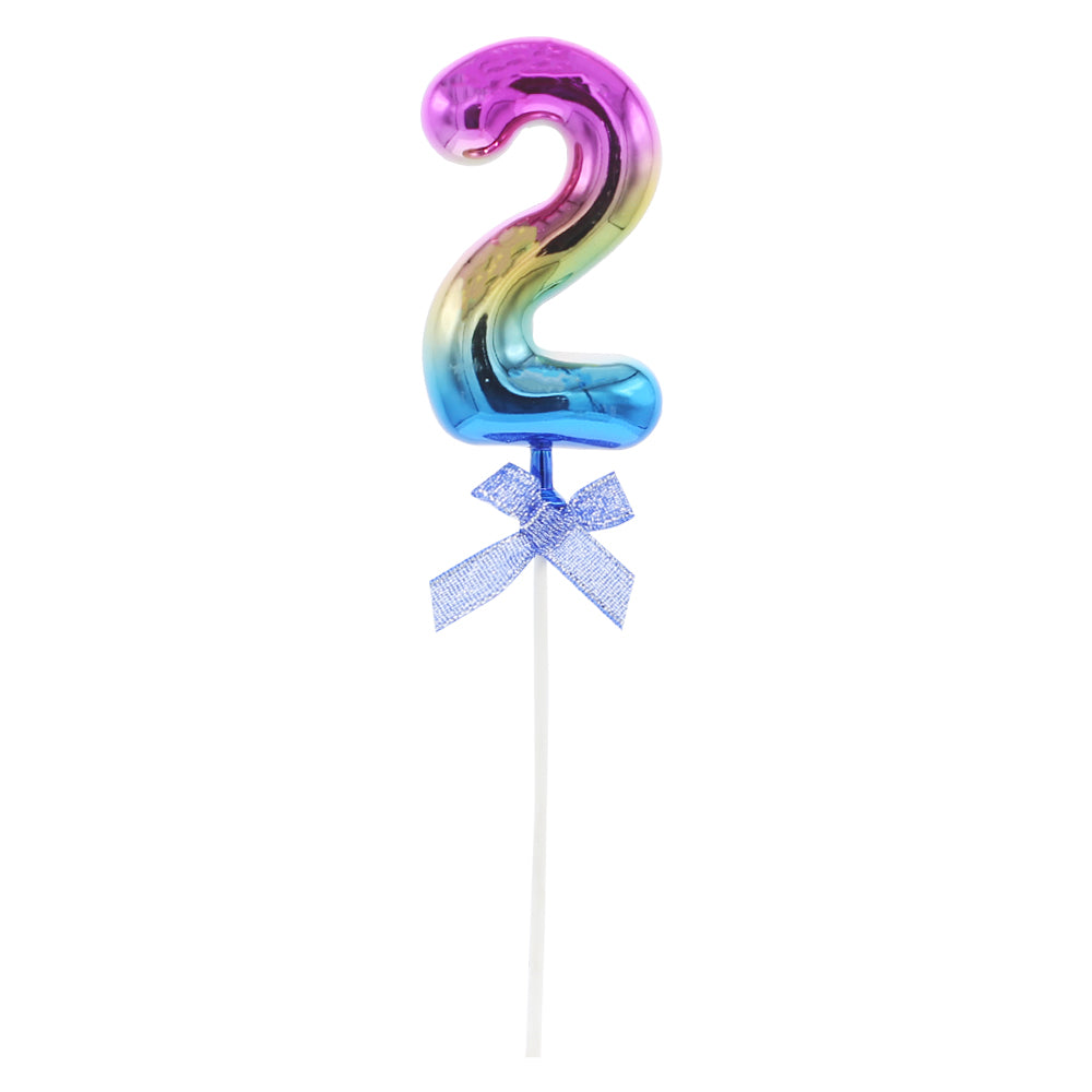 2 Number Multicolor Cake Topper