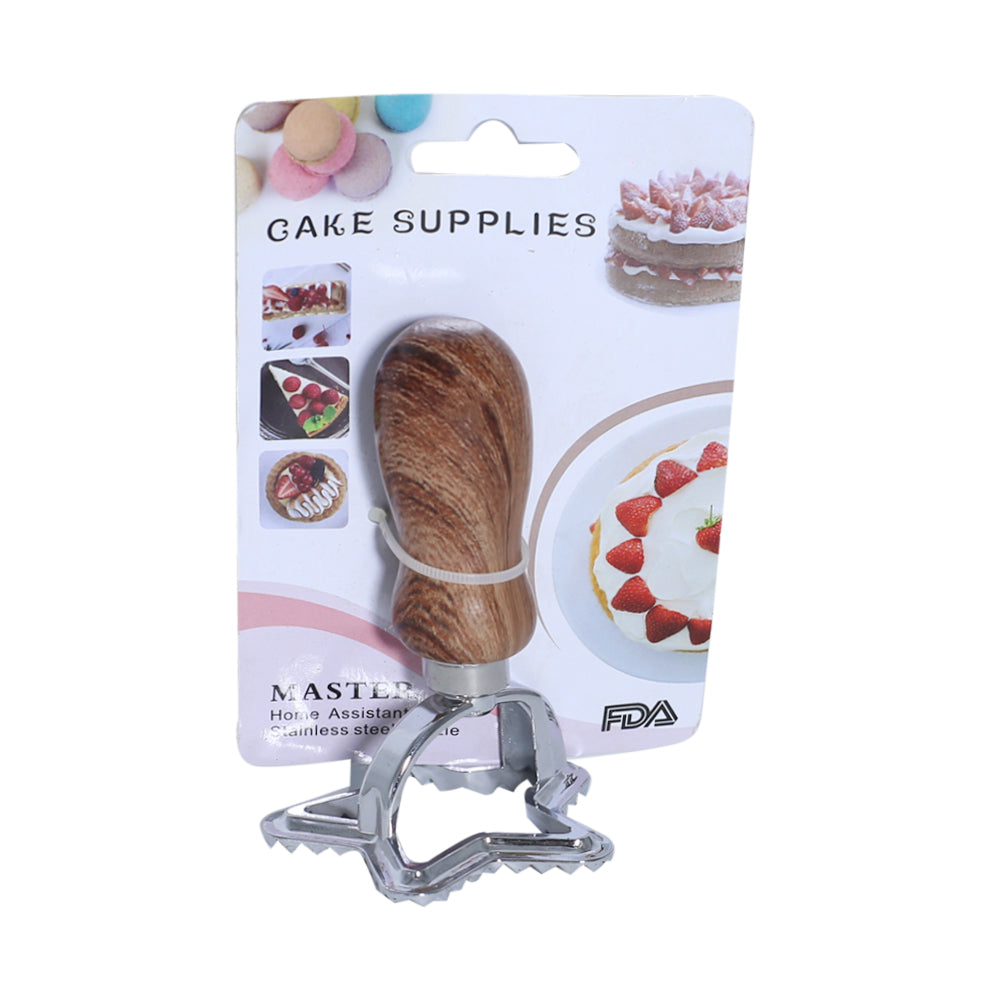 Star Dessert Pastry Dumpling Wrapper Mold with Wooden Handle