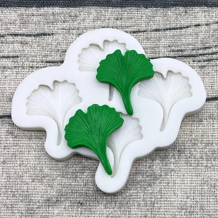 Ginkgo Leaf Fondant Mold 4 Cavity