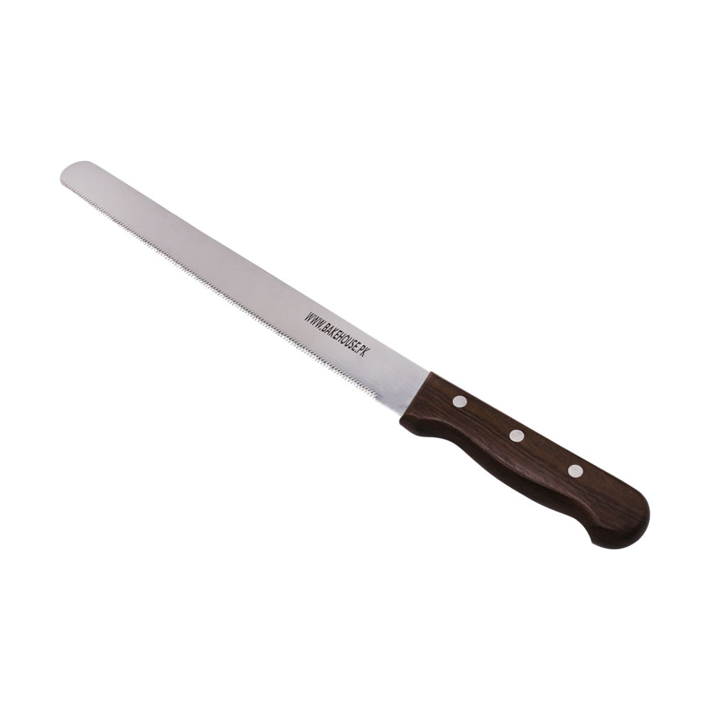 Bake House Cake Cutting Knife Steel With Wood Handle 10 Inch – Bakehouse.pk
