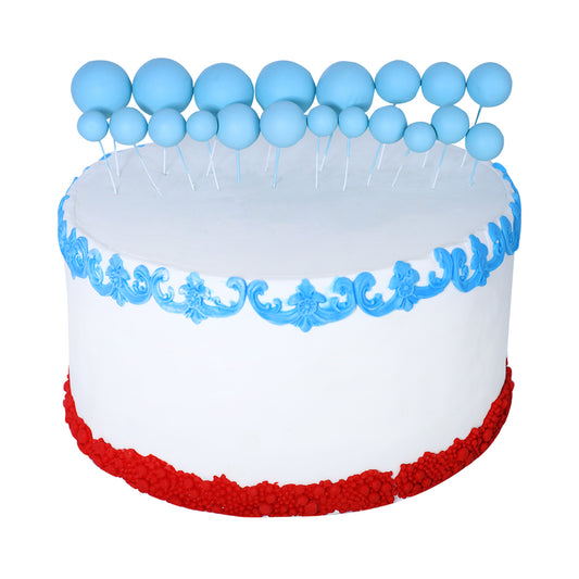 Artificial Light Blue Foam Ball Topper 20Pcs Set