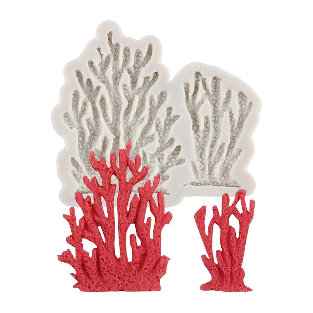 Coral Seaweed Silicone Fondant Mold 2 Cavity