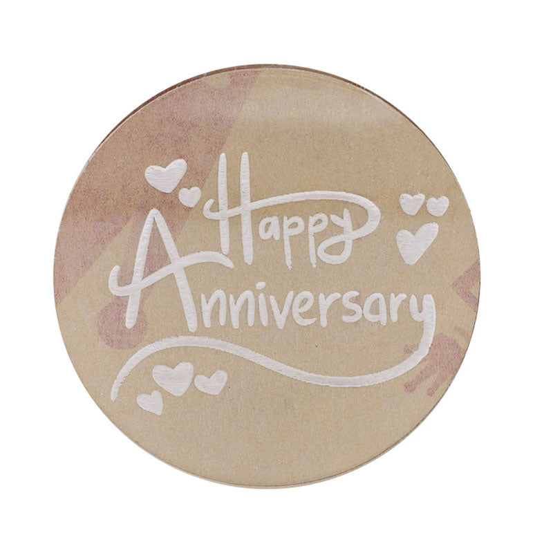 Happy Anniversary With Heart Fondant Stamp Plastic