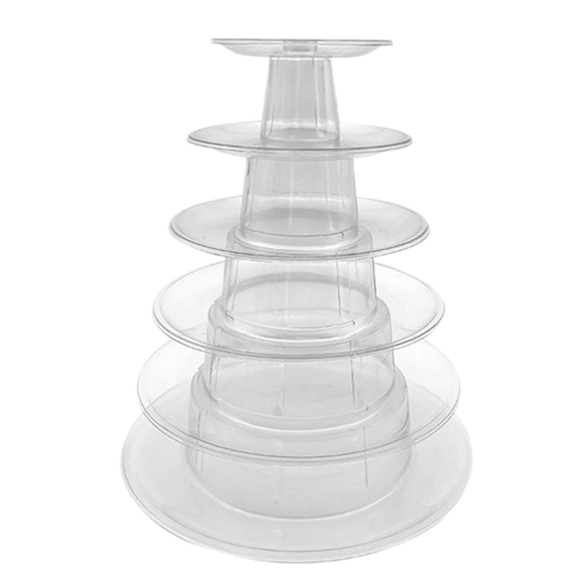 6-Tier Plastic Round Cake Display Stand