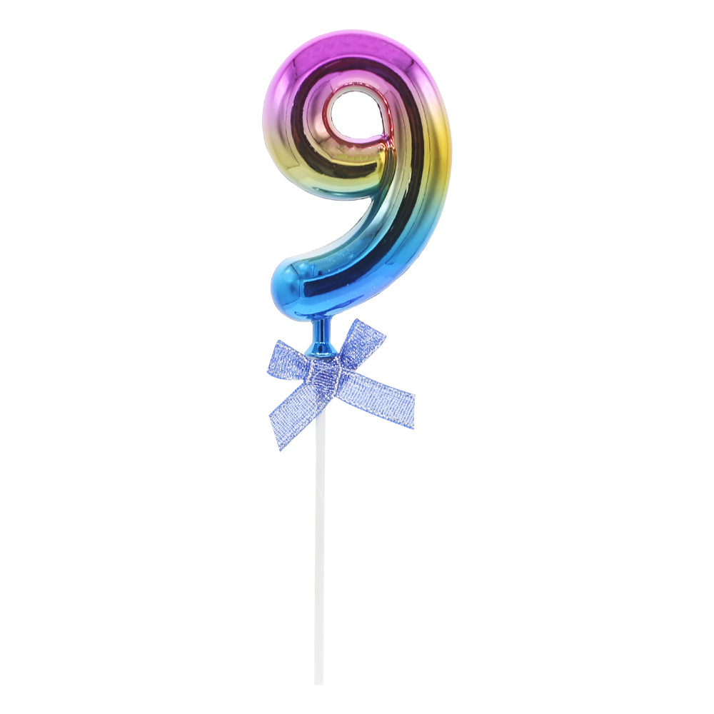 9 Number Multicolor Cake Topper