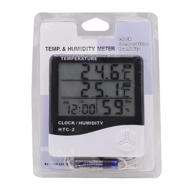 Digital Clock Humidity Meter HTC-2