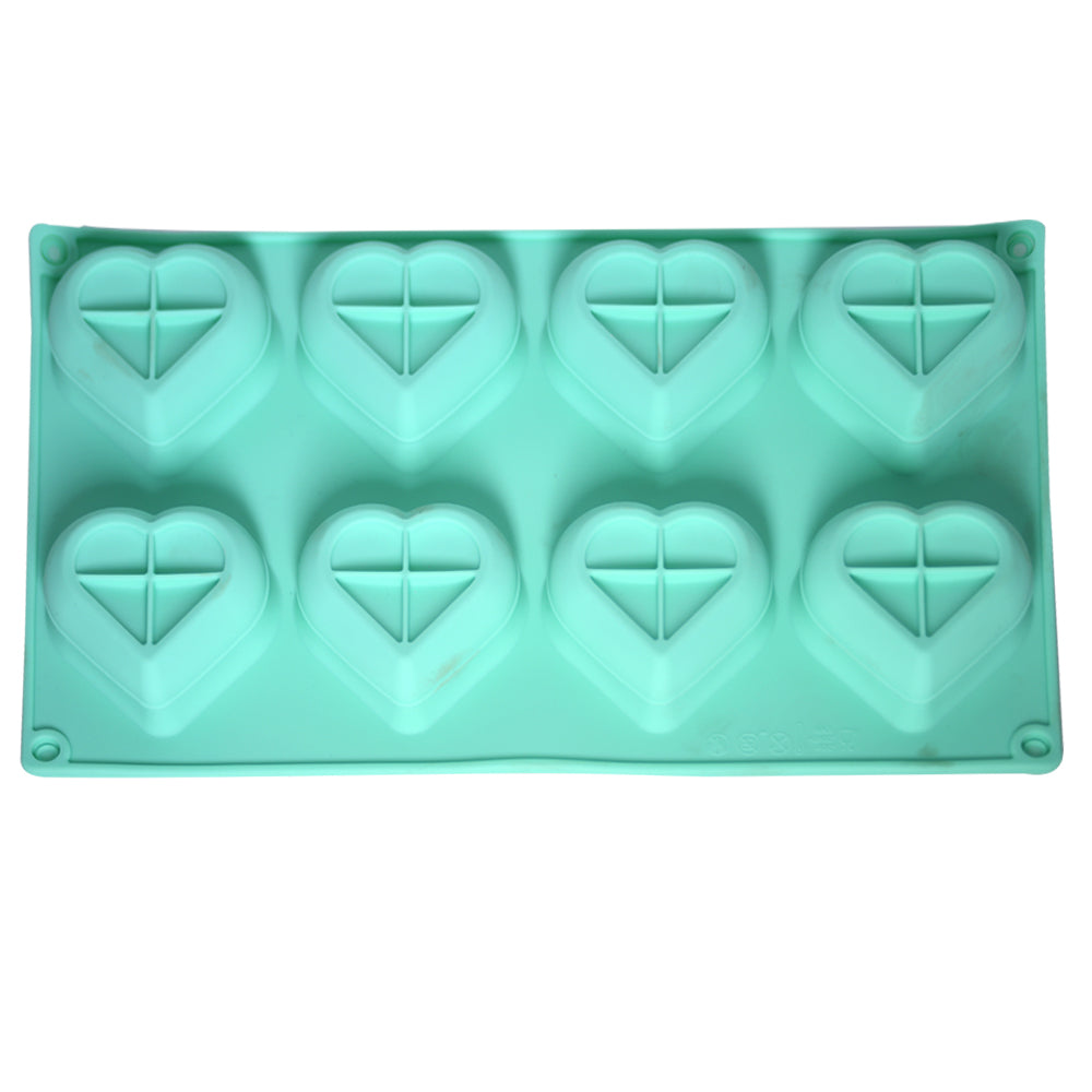 Heart Shape Silicone Baking Mold 8 Cavity
