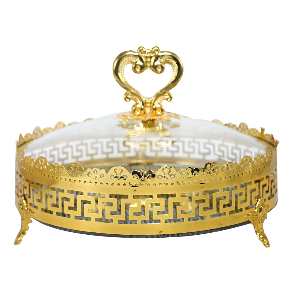 Round Golden Turkish Buffet Dish