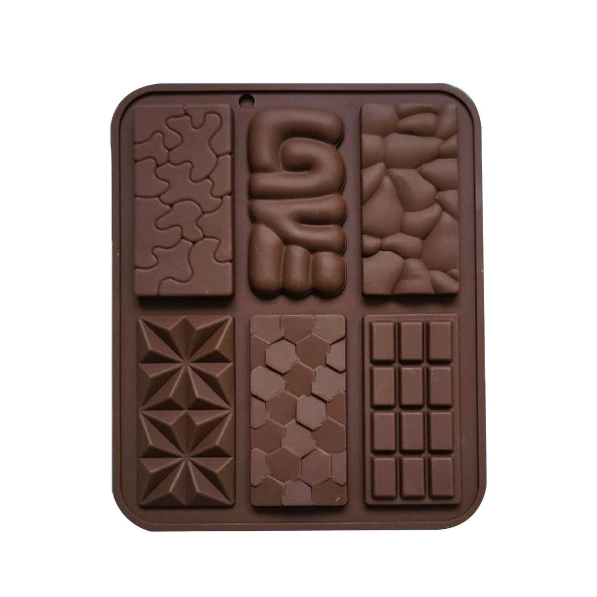 Love & Multi Designs Mini Chocolate Bars Silicone Mold 6 Cavity