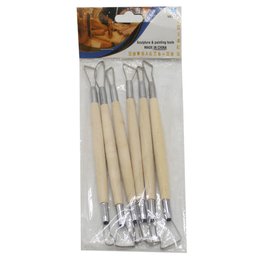Double Side Wood modeling Tool 6pcs Set