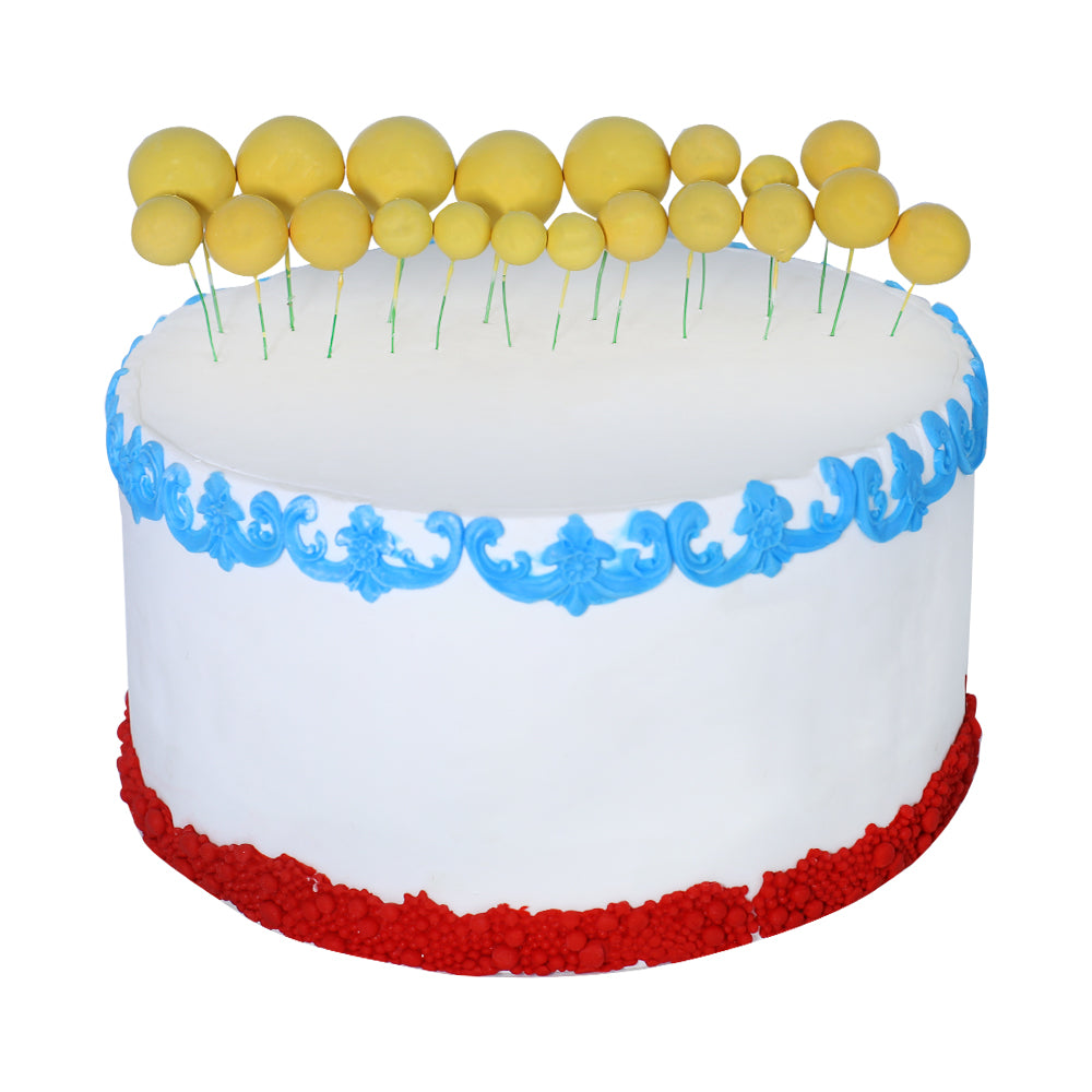 Artificial Yellow Faux Ball Topper 20Pcs Set
