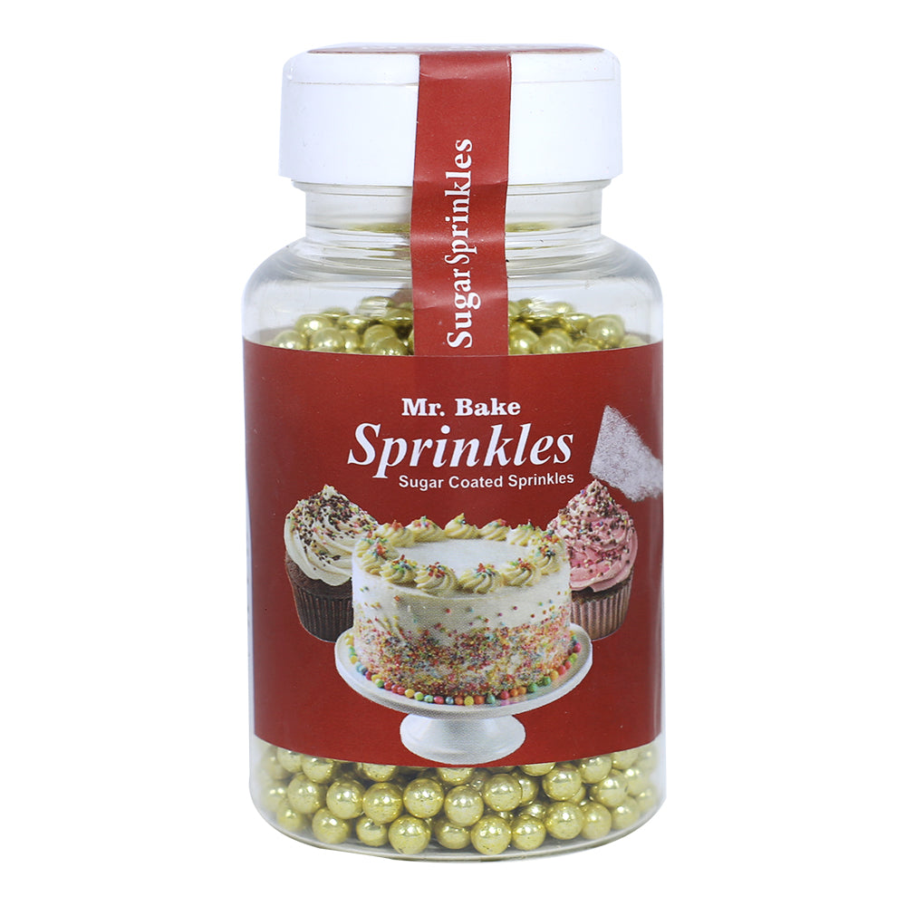 MR Bake Golden Shade 01 Pearls Sprinkles – 90g Jar
