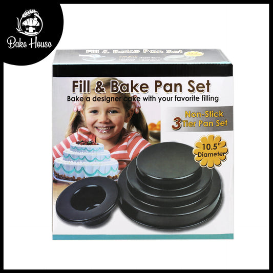 Non-Stick Fill & Bake 3 Tier Pan Set