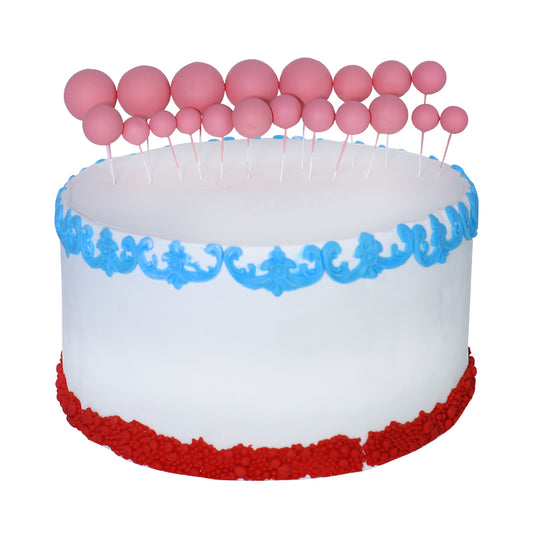 Artificial Pink Foam Ball Topper 20Pcs Set