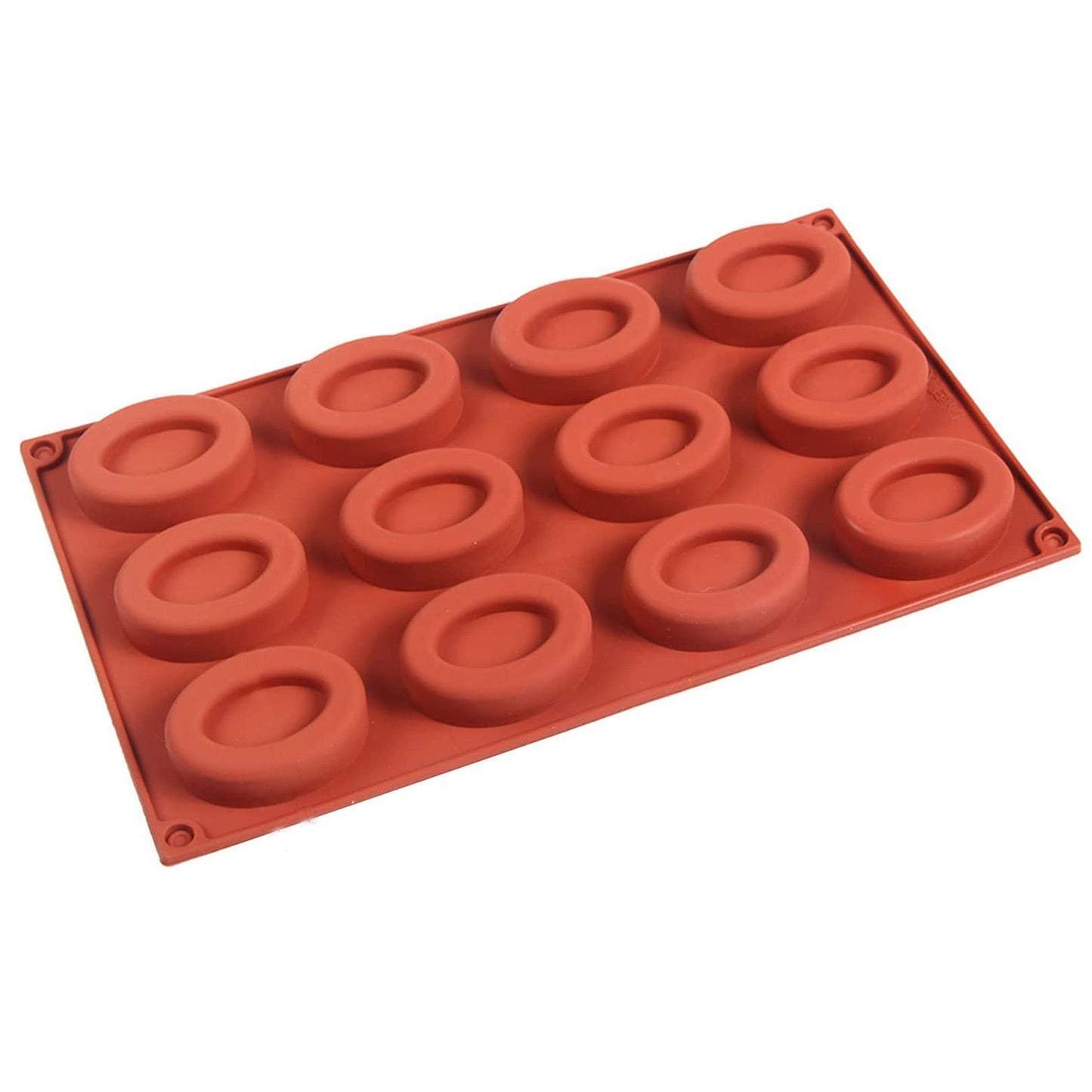 Mini Oval Donut Shape Silicone Mold 12 Cavity