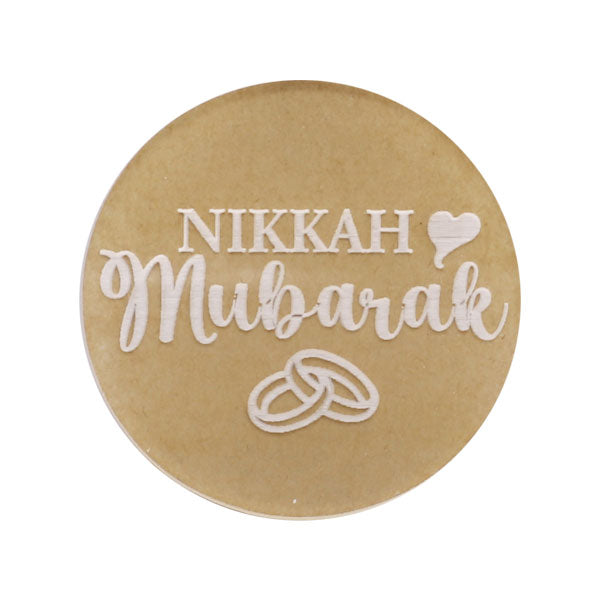 Nikkah Mubarak Fondant Stamp Plastic