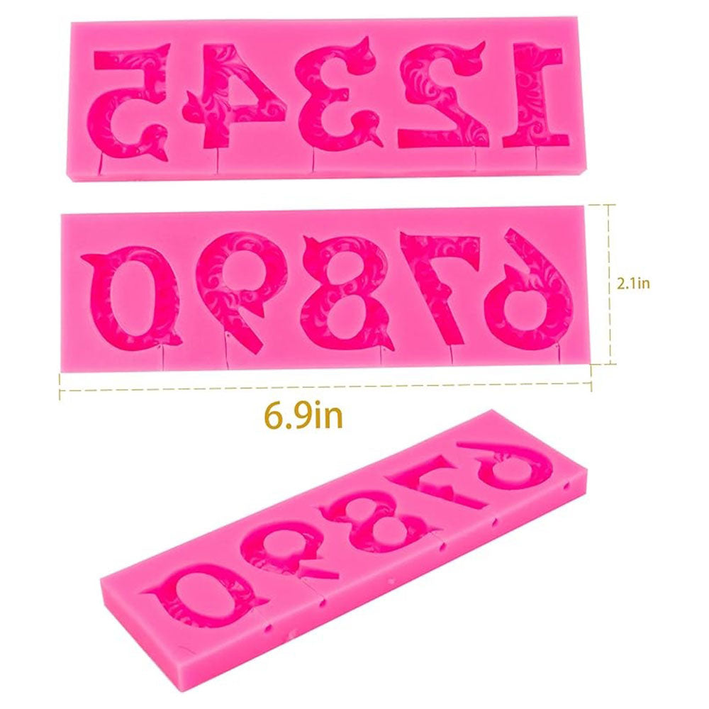 0 to 9 Numbers Lollipop Mold 2Pcs Set