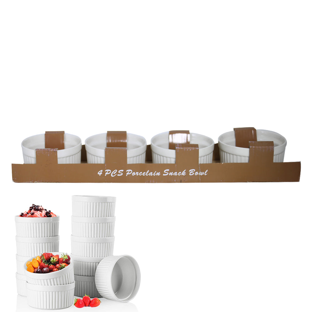 Ramekin Bowl Ceramic 4Pcs Set Large