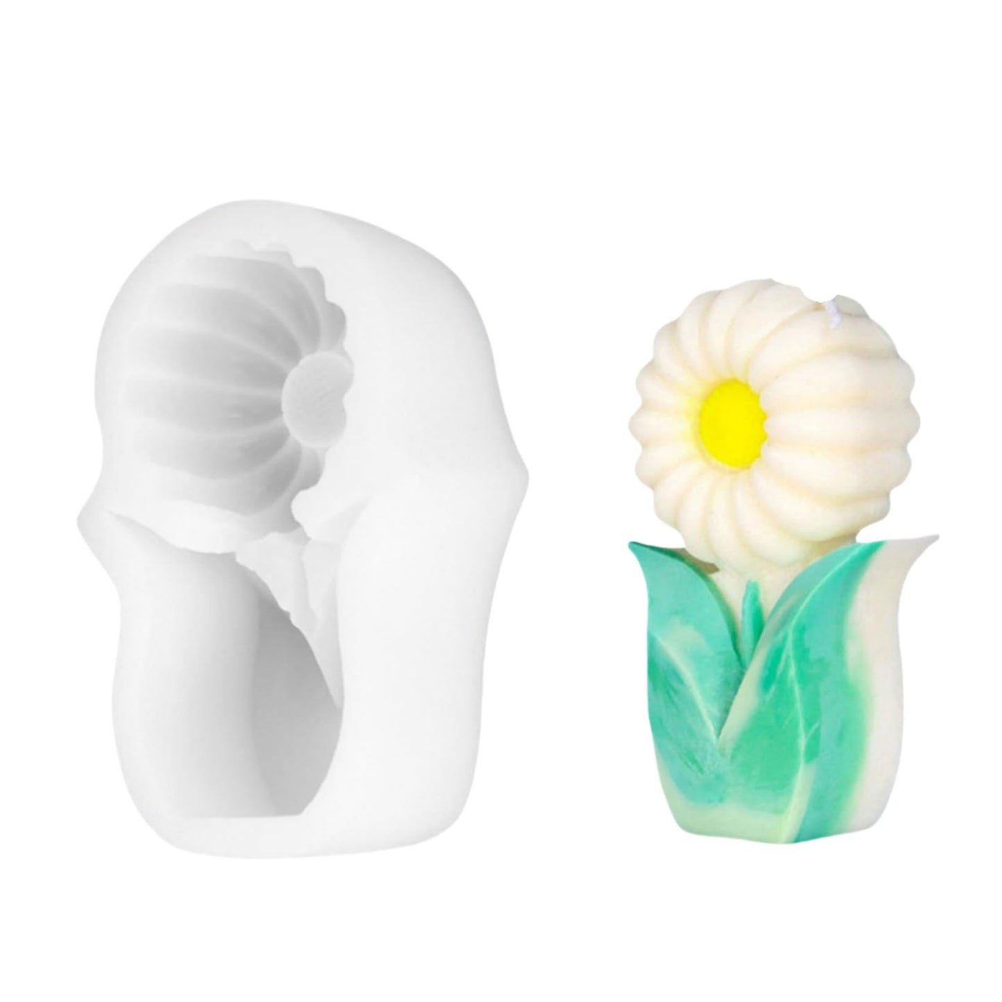 Daisy Flower Shape Silicone Candle Mold