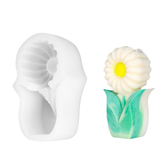 Daisy Flower Shape Silicone Candle Mold