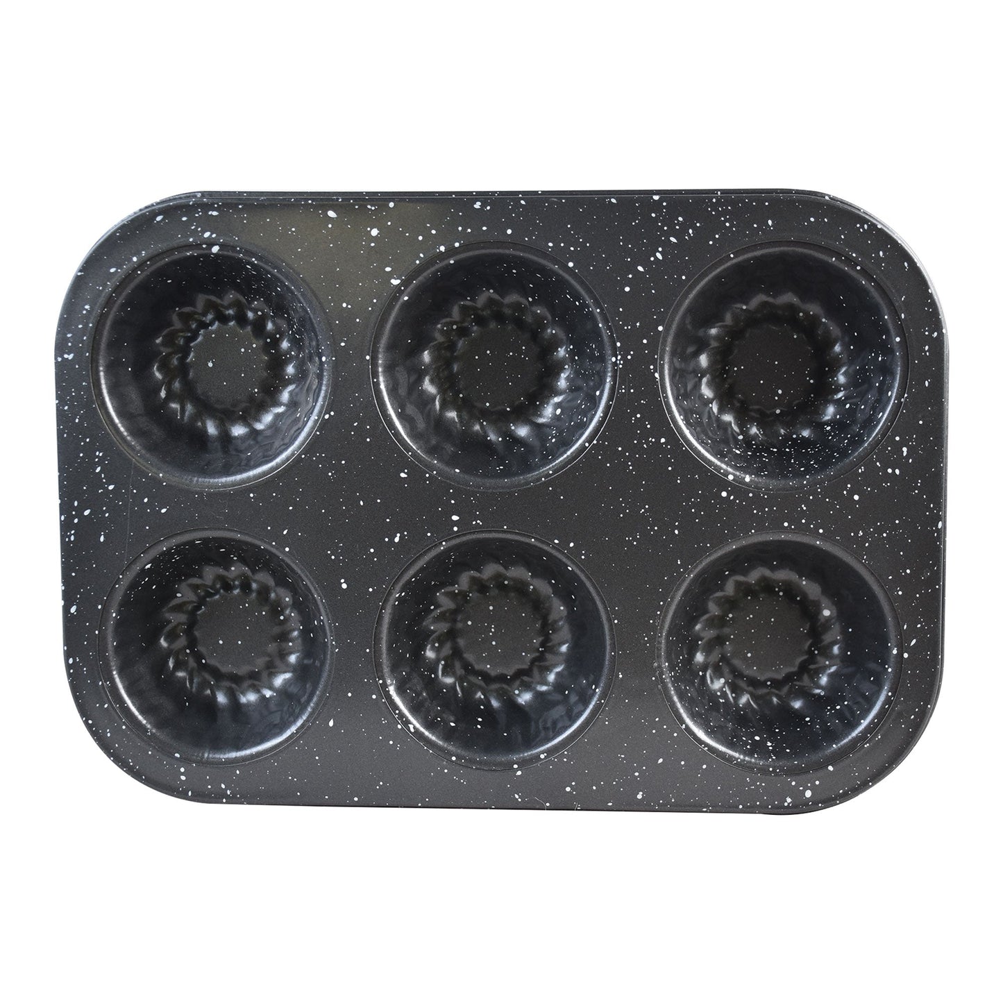 Spiral Shape Bundt Tray Non Stick 6 Cavity