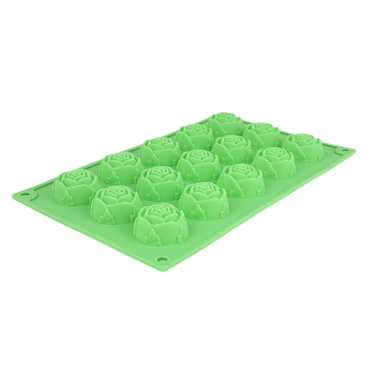 Rose Silicone Baking Mold Large 15 Cavity
