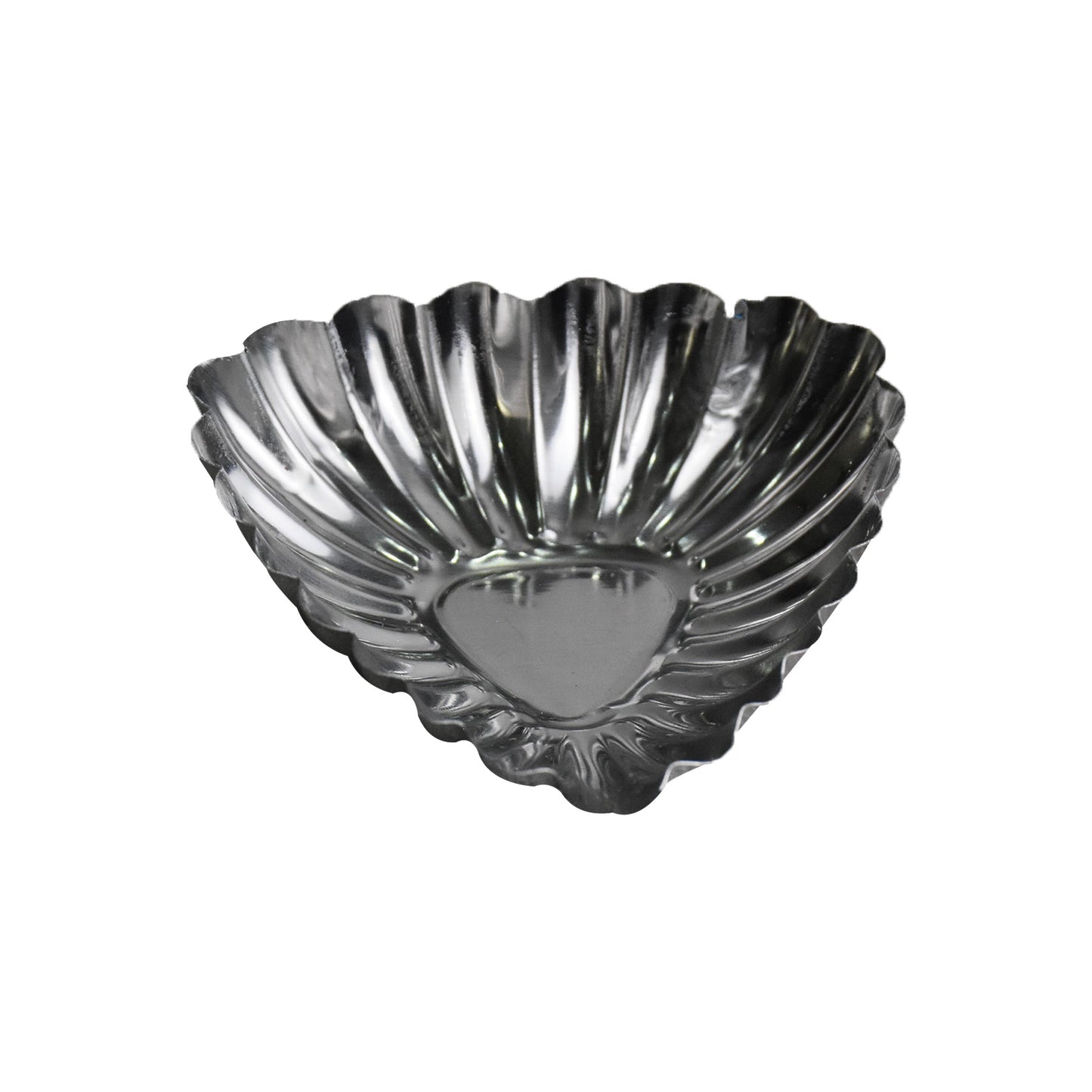 Mini Triangle Tart Pan Silver 4 Pcs Set 6.5cm