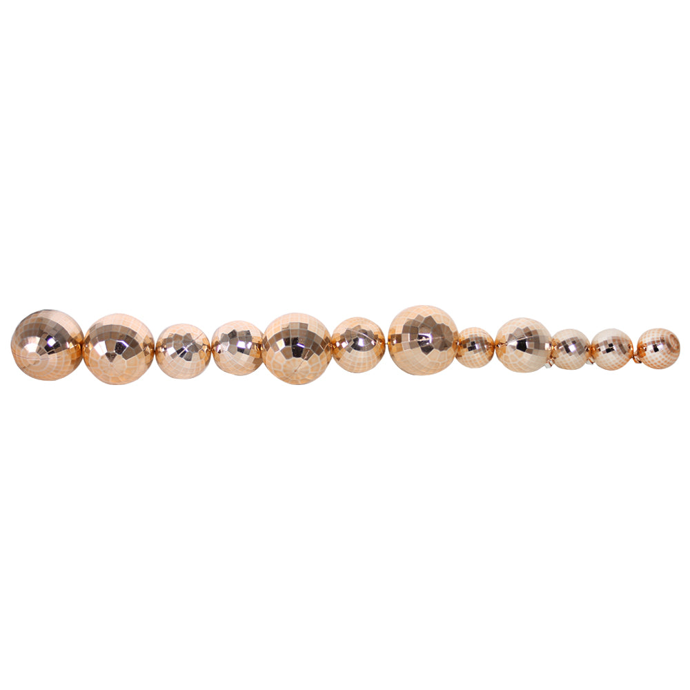 Artificial Vintage Copper Ball Cake Topper 12Pcs Set