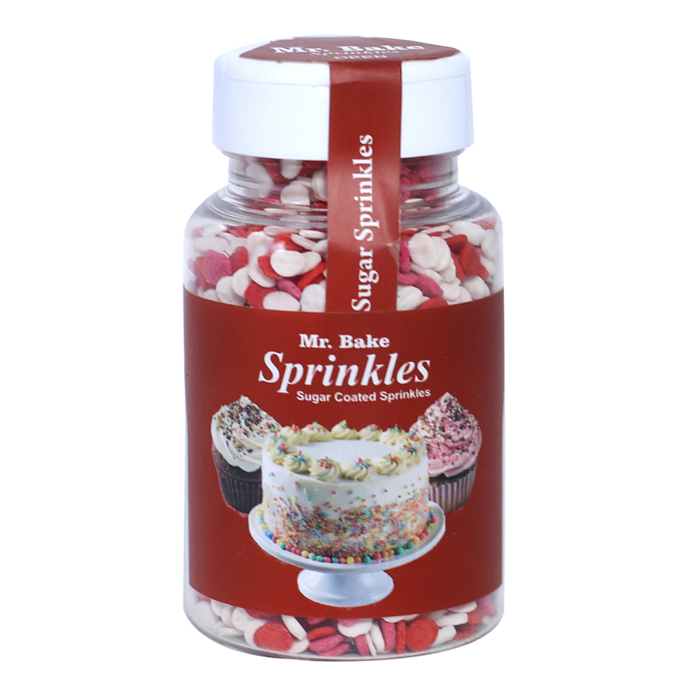 MR Bake Confetti Round Mix Sprinkles (Red,Pink,White) – 90g Jar