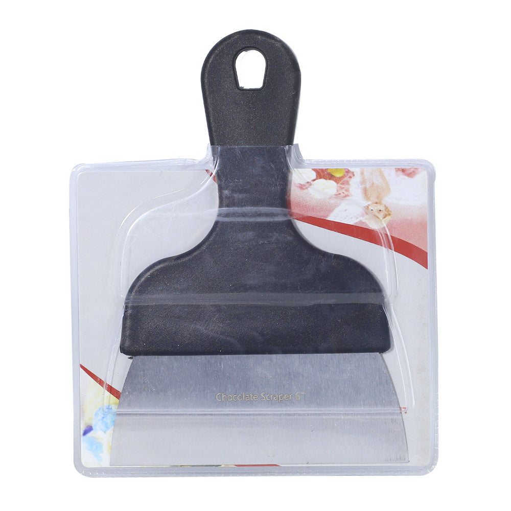 Stainless Steel Chocolate Scraper With Black Handle