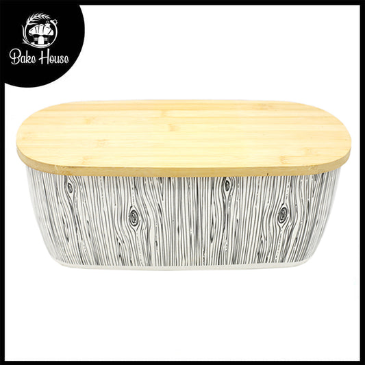 Bamboo Fibre Wood Grain Texture Box With Lid 4Pcs Set