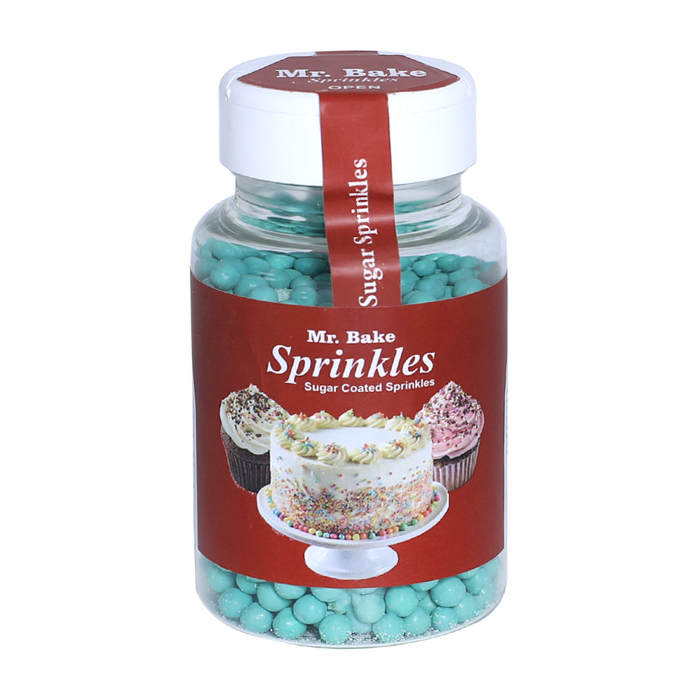 MR Bake Turquoise Pearls Sprinkles – 90g Jar