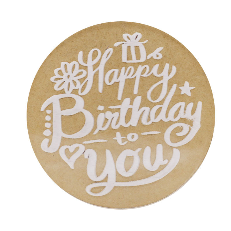 Happy Birthday To You With Gift & Flower Fondant Stamp Plastic