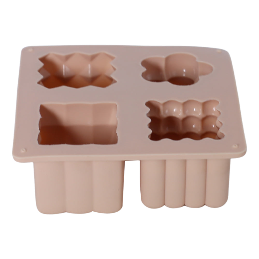 Bubble, Cube And Flower Design Mousse And Candle Mold 4 Cavity
