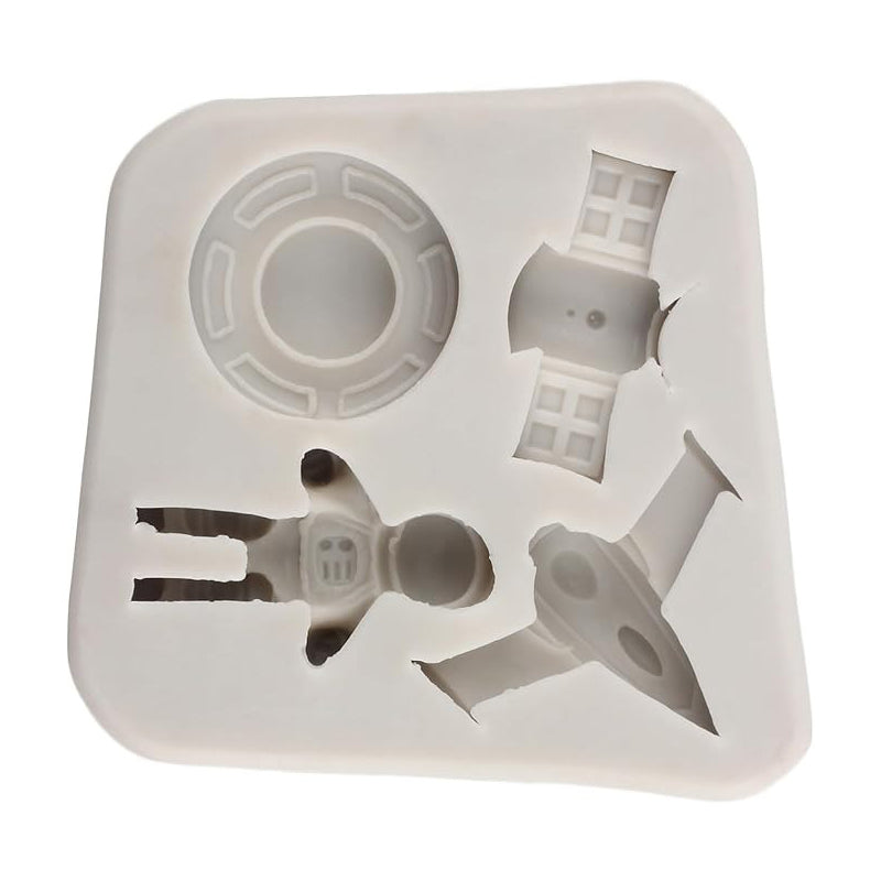 Space Theme Silicone Fondant Mold 4 Cavity