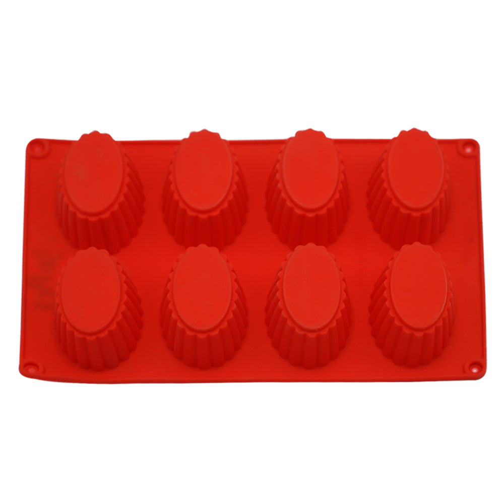 Oval Tart Silicone Mold 8 Cavity