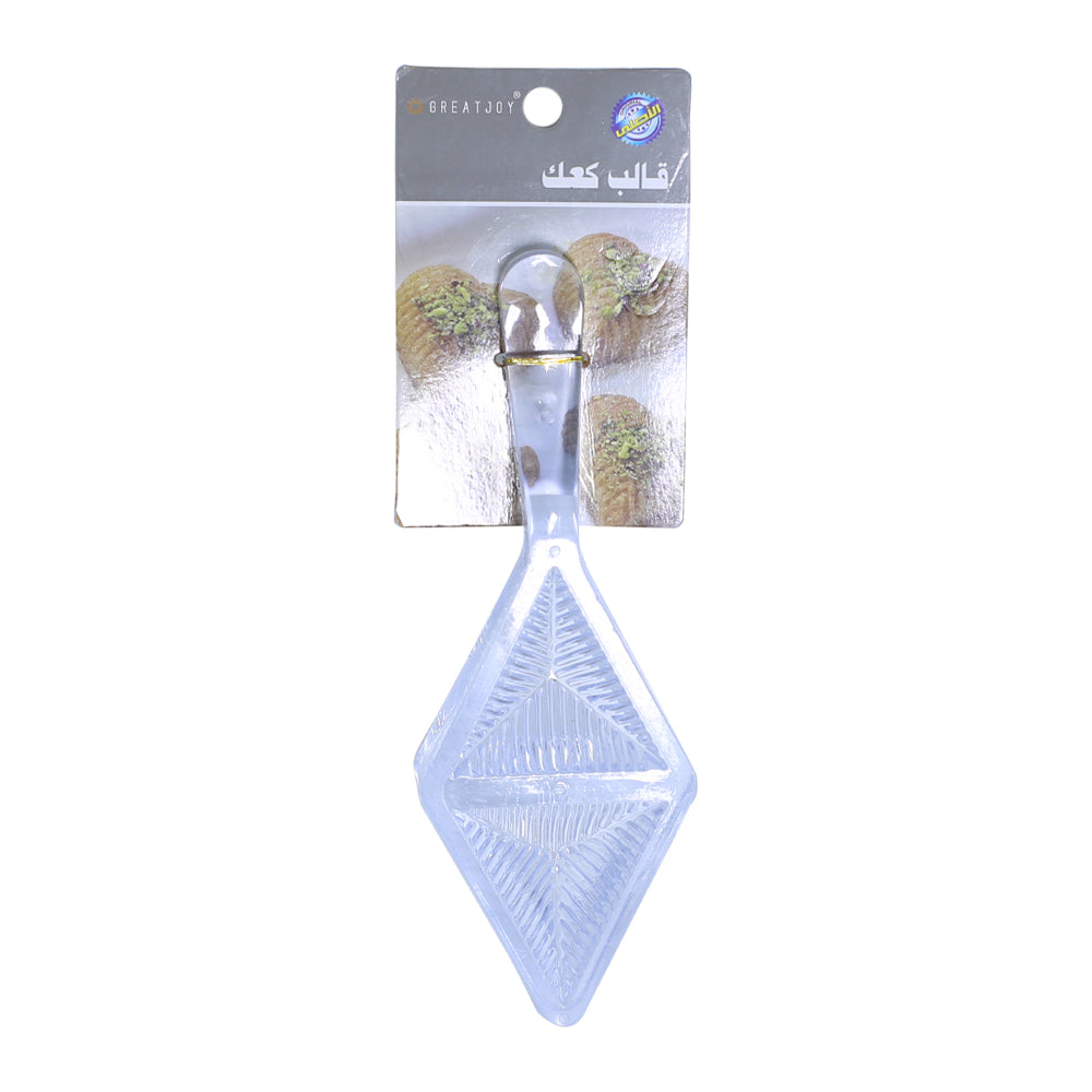Textured Triangle Acrylic Cookie And Biscuit Mold 2 Cavity