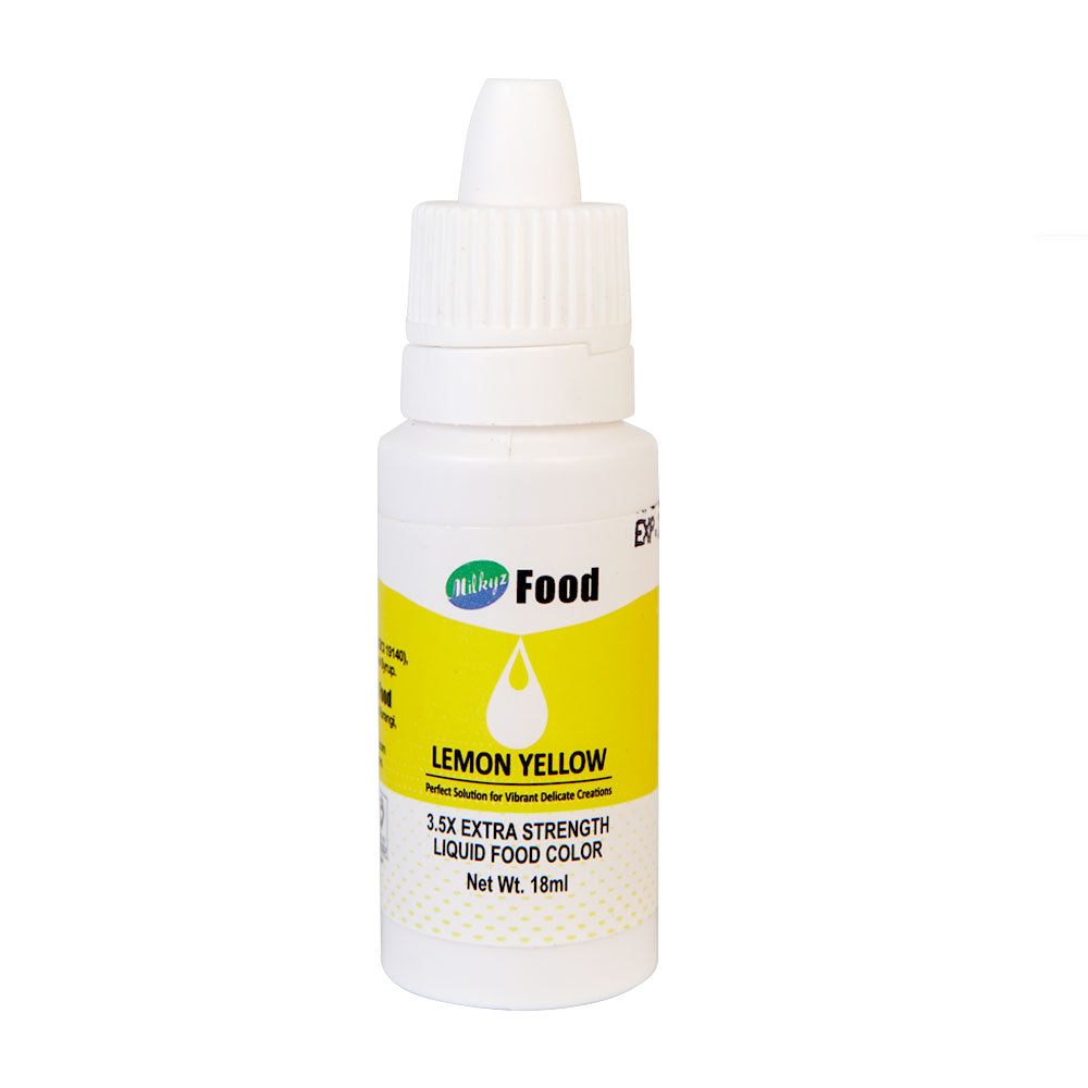 Milkyz Food Liquid Food Color Lemon Yellow 18ML Dropper Bottle