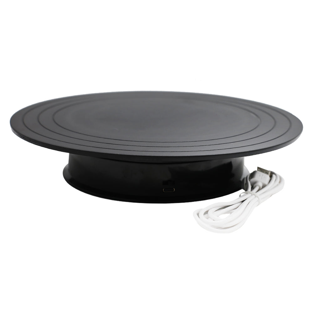 Rechargeable Cake Rotating Turntable Round Plastic 25cm