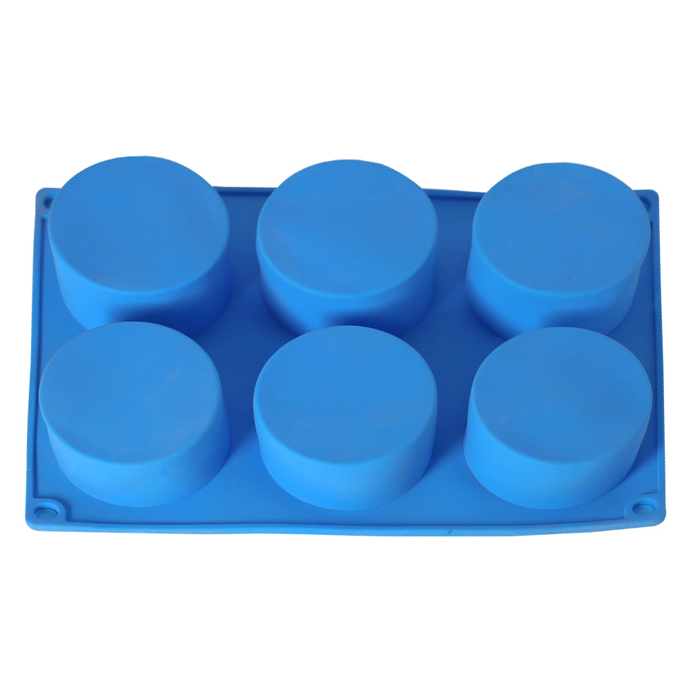 Silicone Round Cupcake Baking Mold 6 Cavity