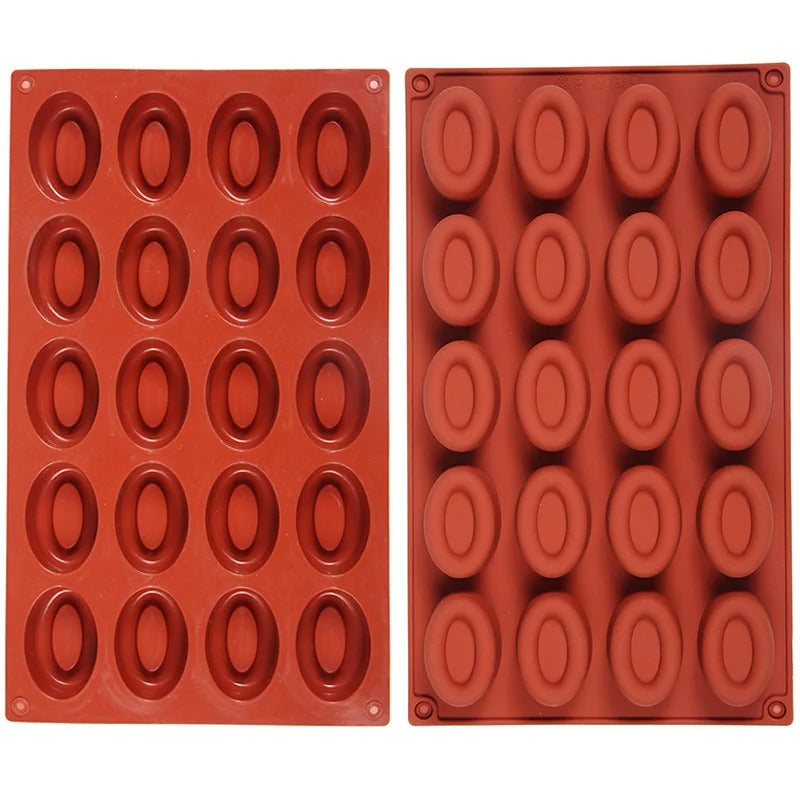 Oval Silicone Baking Mold 24 Cavity